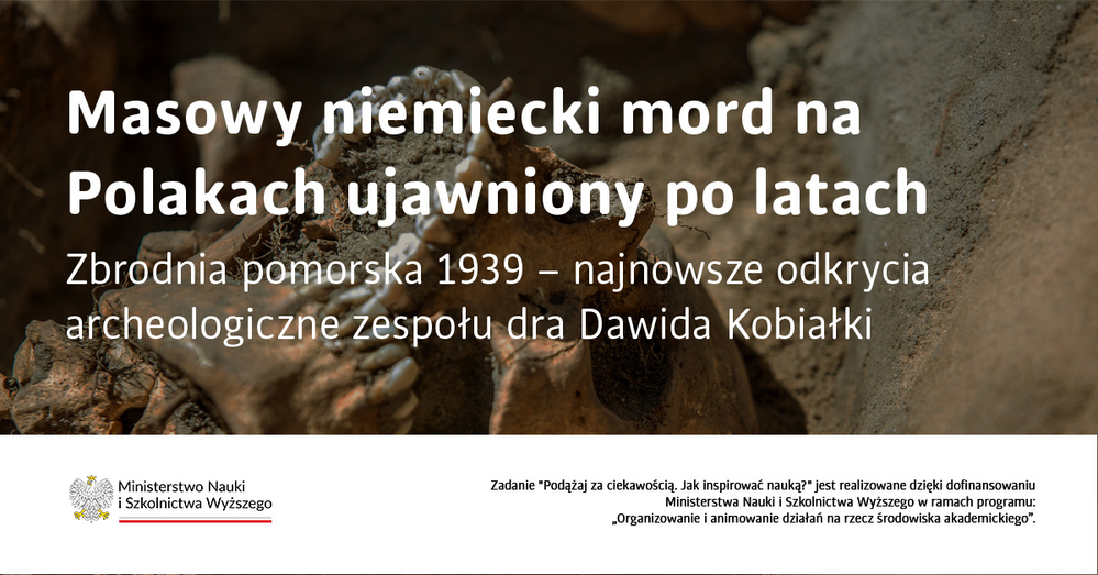 Baner z napisem Zadanie „Podążaj za ciekawością. Jak inspirować nauką?” Jest realizowane dzięki dofinansowaniu Ministerstwa Nauki i Szkolnictwa Wyższego w ramach programu: „Organizowanie i animowanie działań na rzecz środowiska akademickiego”.